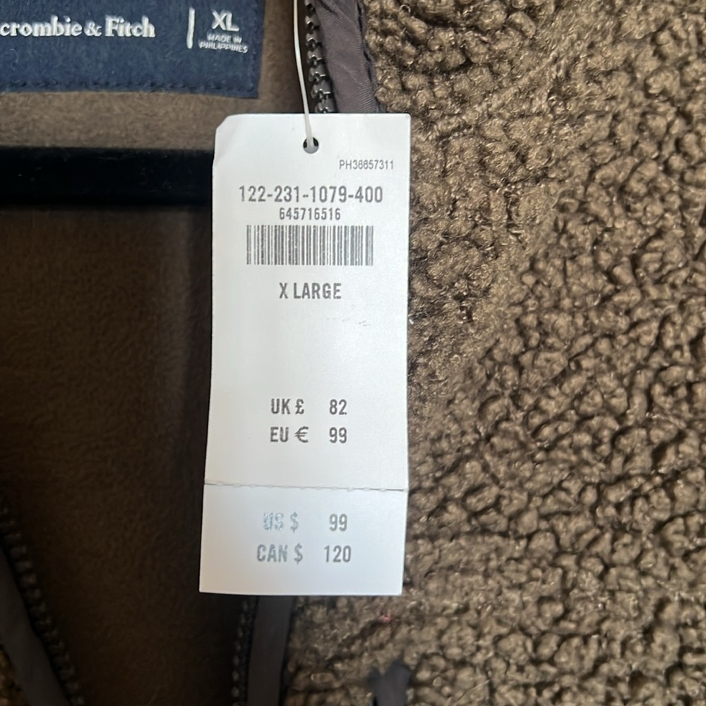 Men's Brown Zip Jacket by Abercrombie & Fitch - Picture 2 of 3